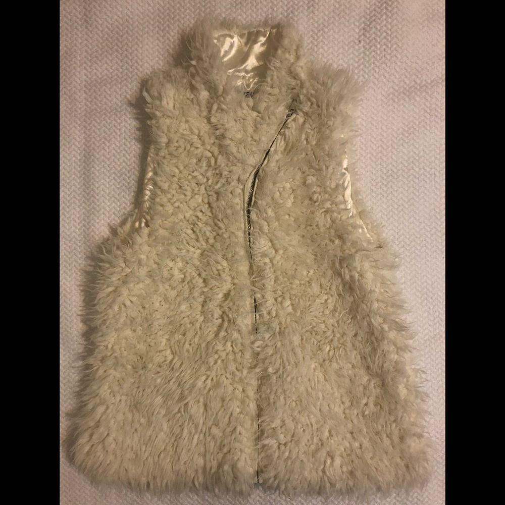 Off White Fur Vest